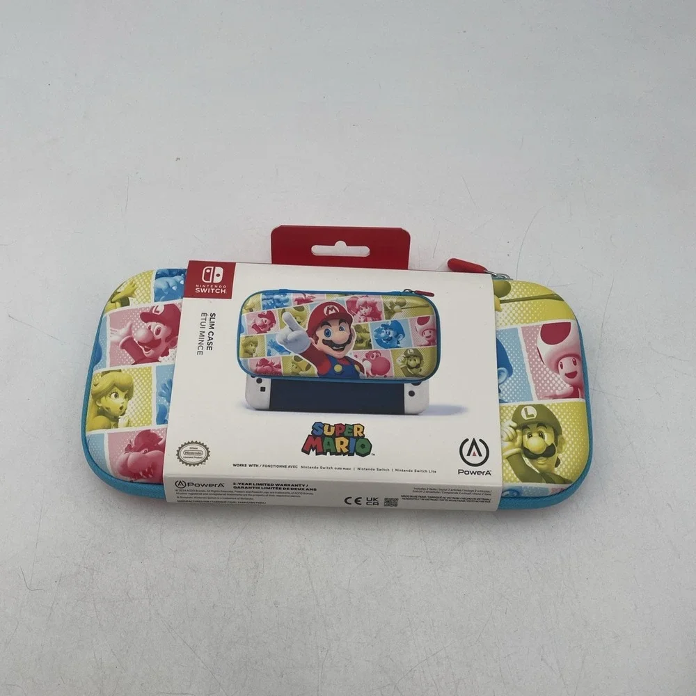 NEW Super Mario PowerA Slim Case for Nintendo Switch Mushroom Kingdom Reel
